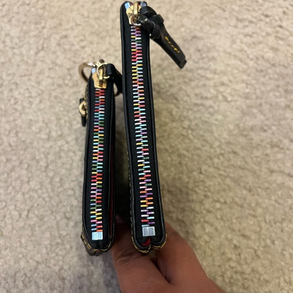 Dooney & Bourke Black Multicolor Logo Pouches - Picture 2 of 2